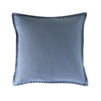 Hamptons French Linen Cushion Denim 50x50cm