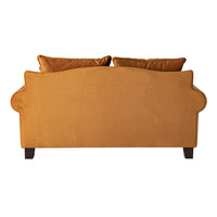 Lisette 2.5 Seater Velvet Sofa Burnt Orange Custom C-009