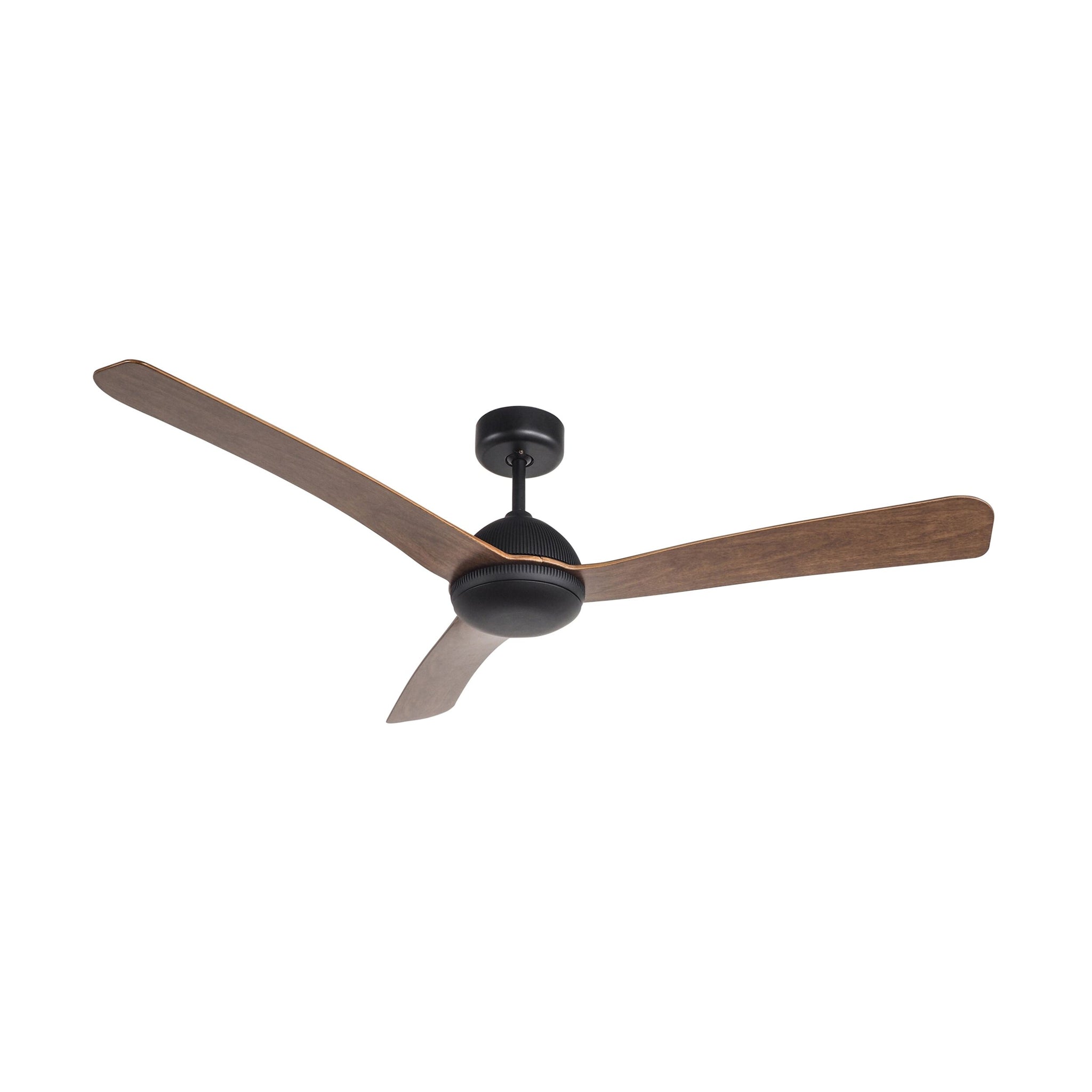 Moreton Indoor/Outdoor DC Ceiling Fan with Remote - Black & Hickory Finish 132cm