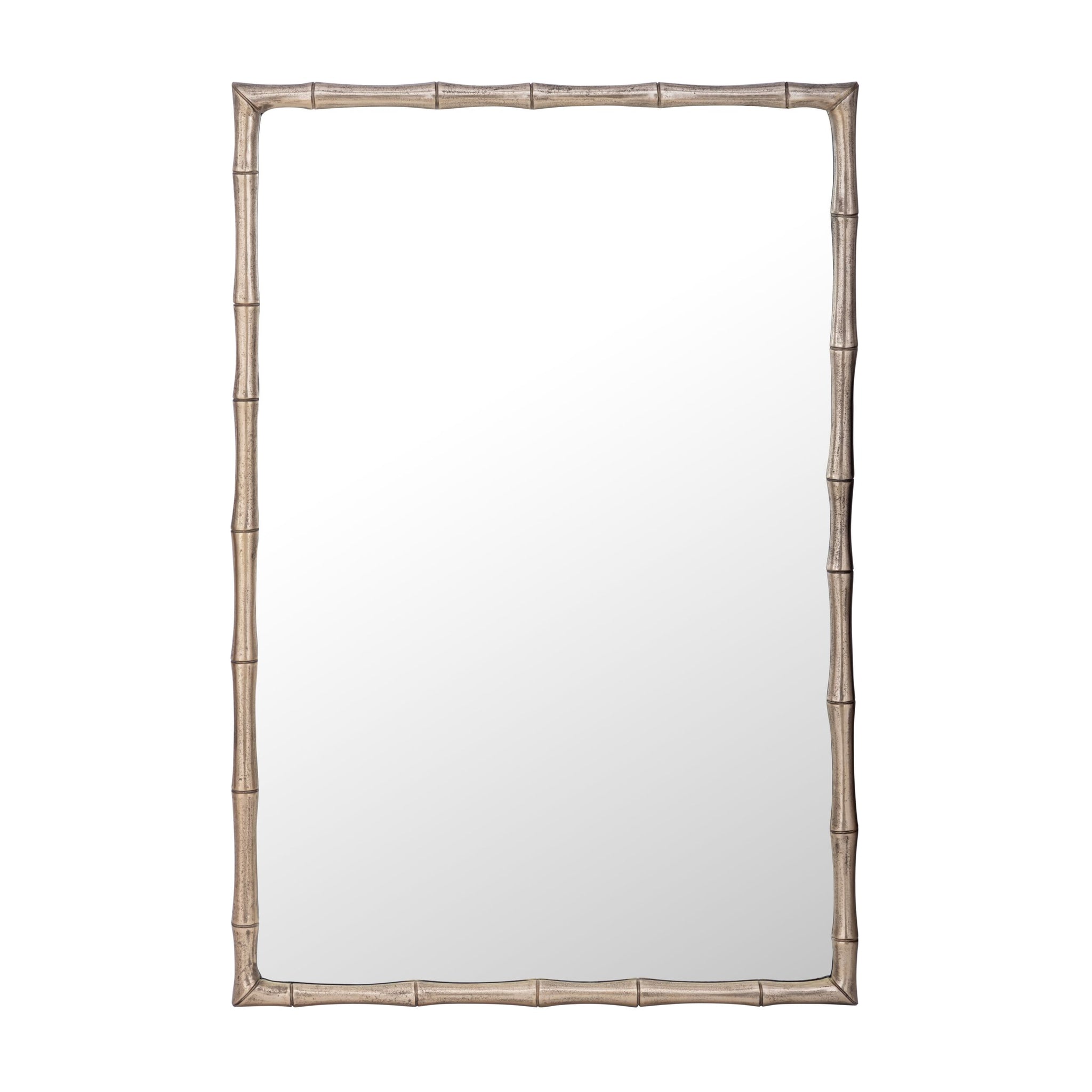 Gilded Bamboo Metal Mirror 76cm