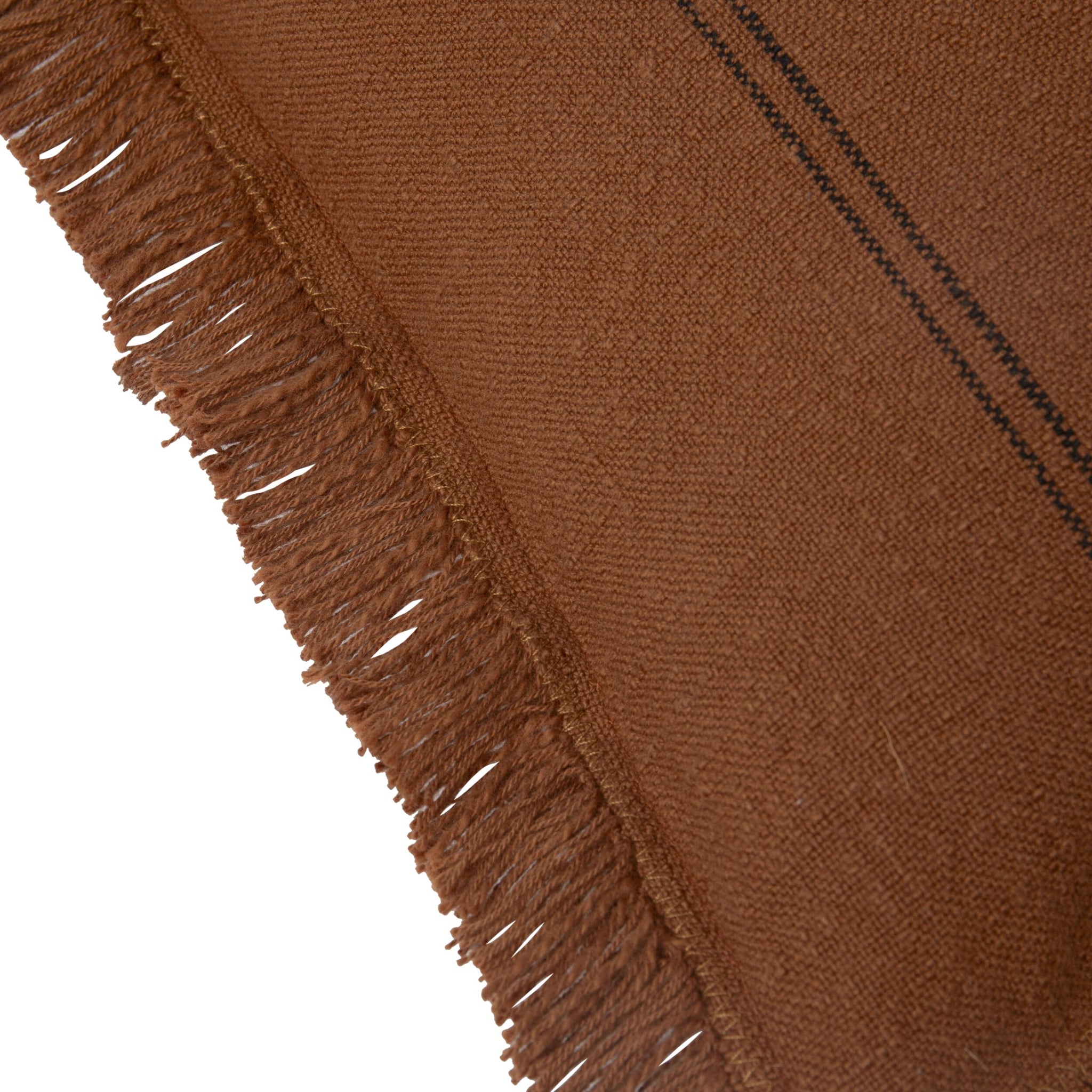 Loft Fringe Stripe Cushion Rust 50x50cm