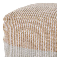 Bronte Colour-Blocked Square Pouf