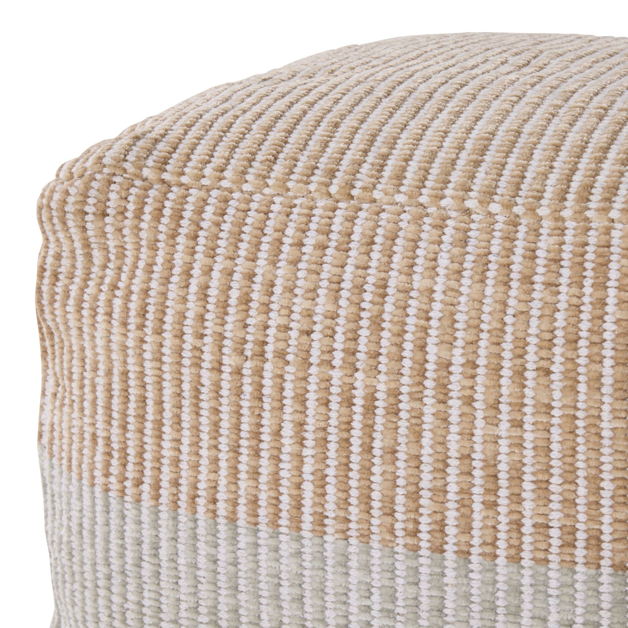 Bronte Colour-Blocked Square Pouf