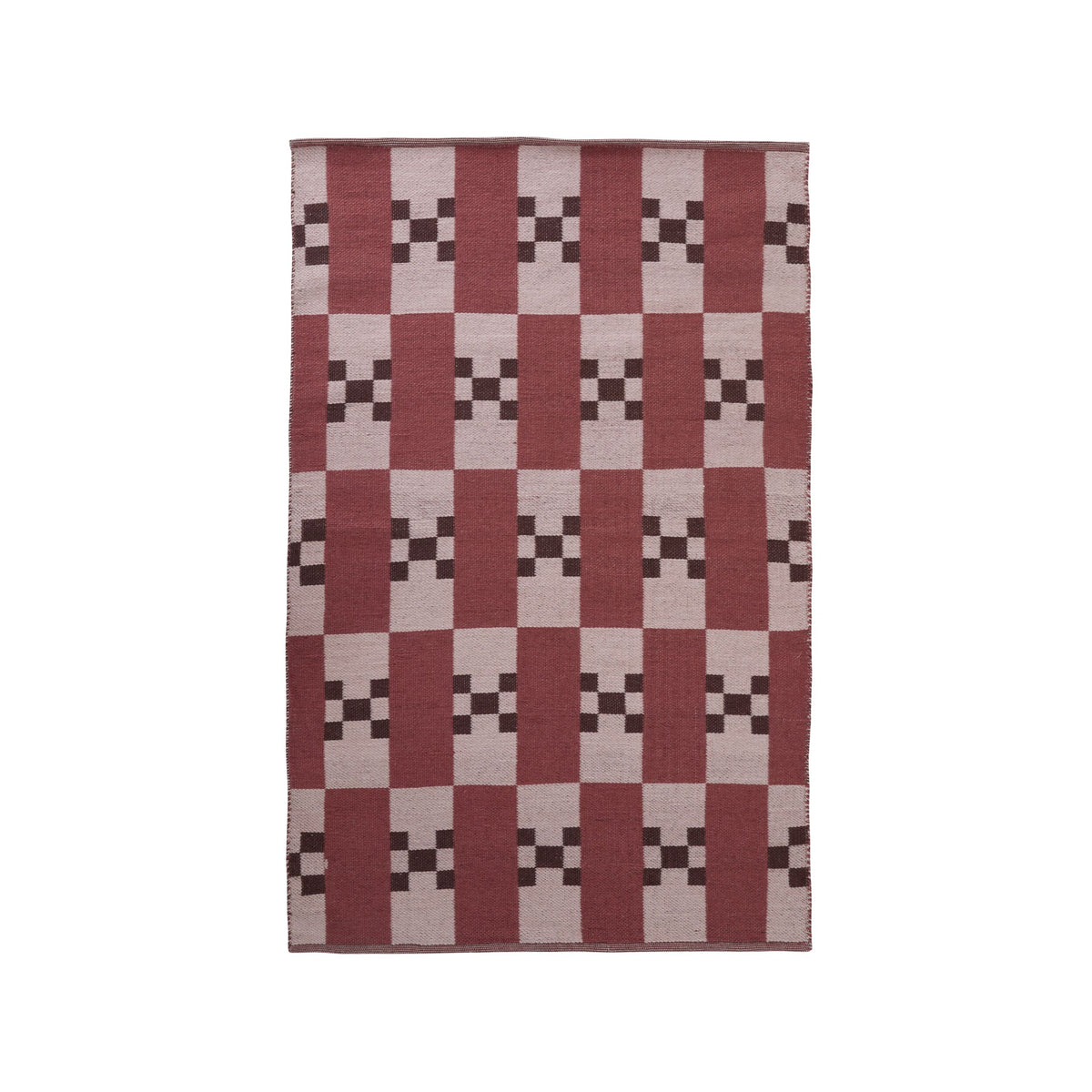 Amalfi Raisin Check Outdoor Rug 125x185cm