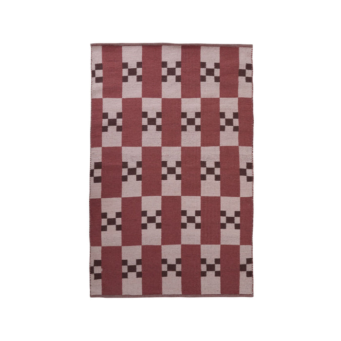 Amalfi Raisin Check Outdoor Rug 125x185cm