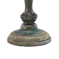 Zarina Meena Teal Blue Wooden Table Lamp Base 13x13x36cm