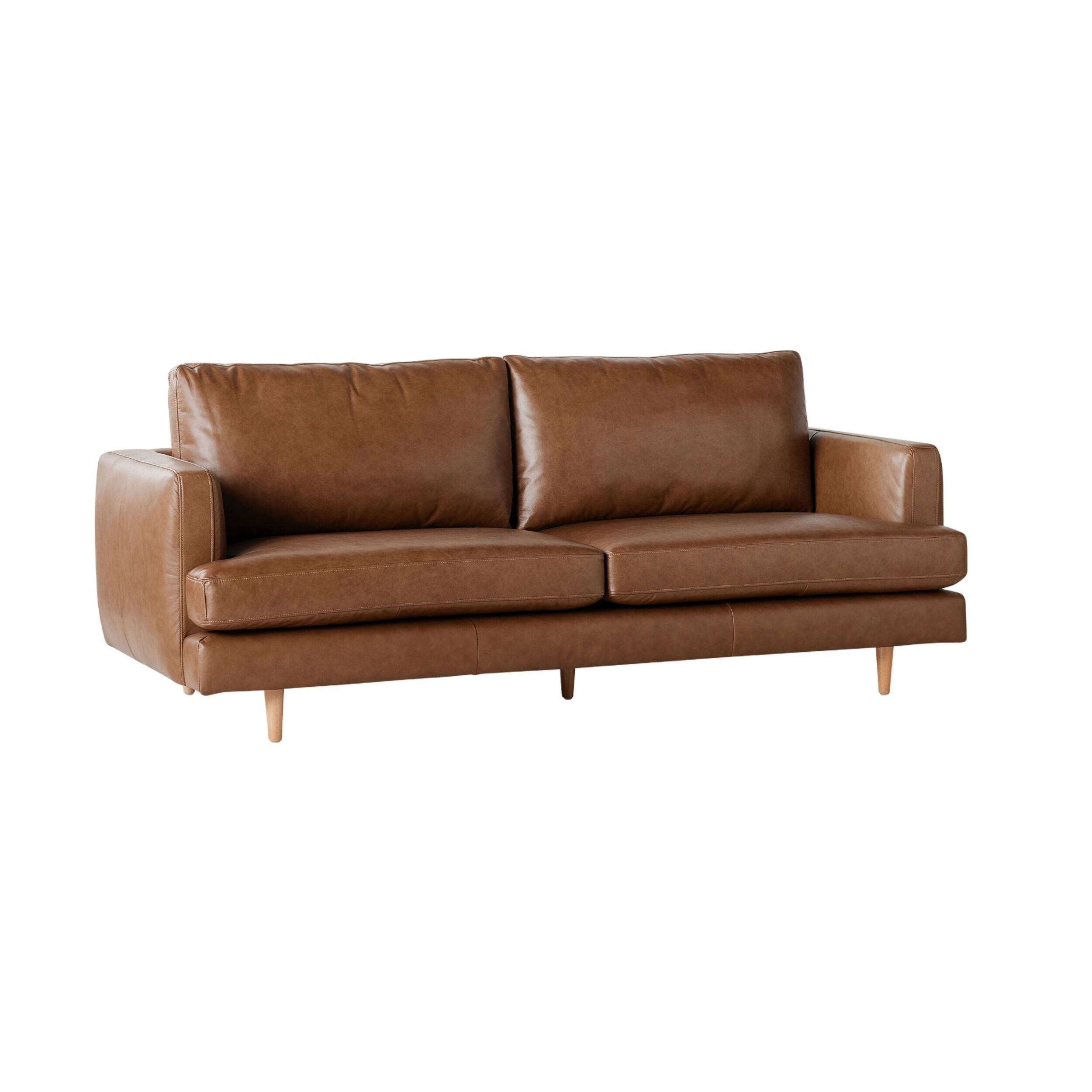 Harrison 3 Seater Leather Sofa Dakota Chestnut