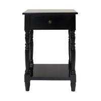 Valentine Bedside Table Black