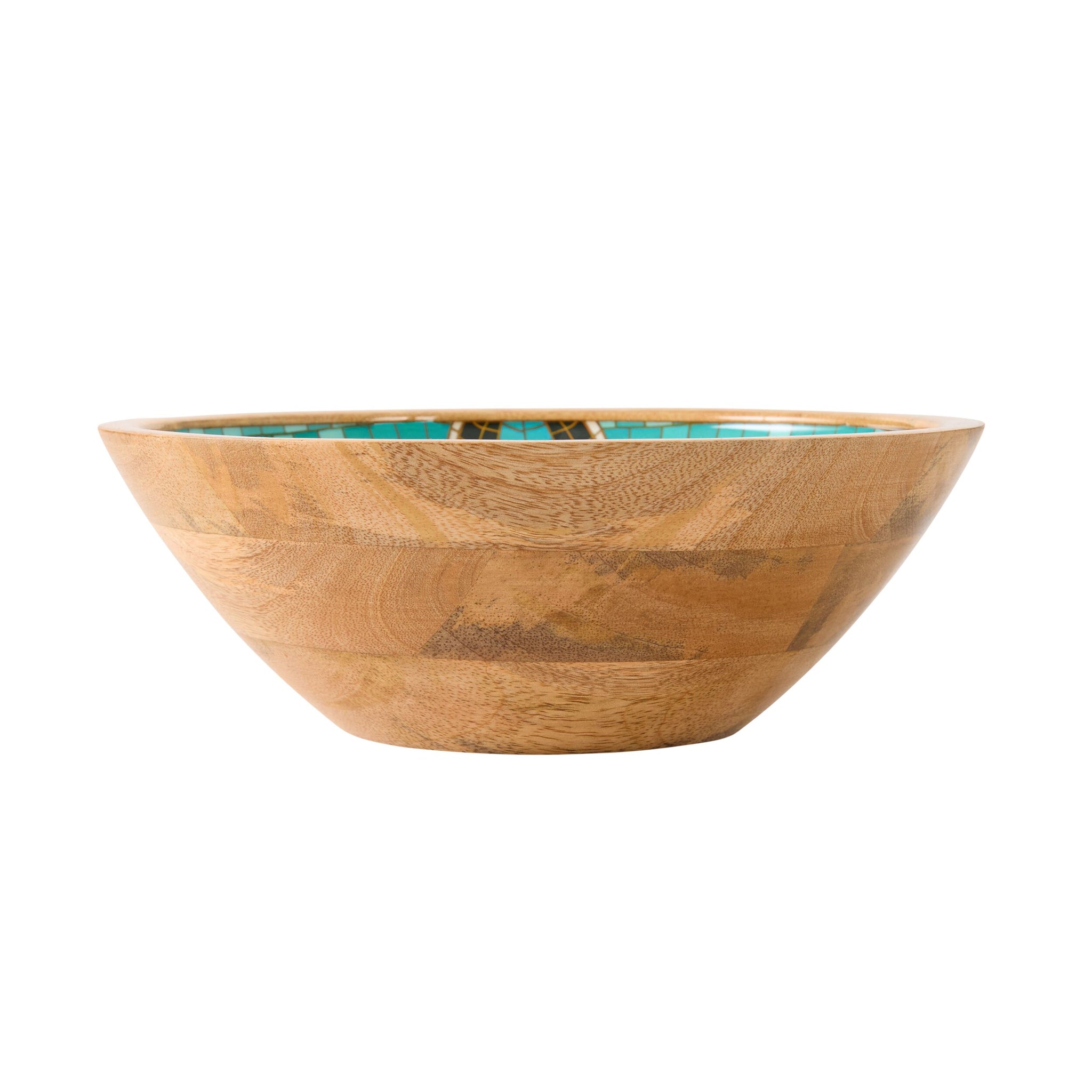 Mystic Scarab Mango Wood Round Bowl 23.5cm