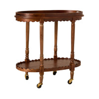 Sati Scalloped Wooden Trolley