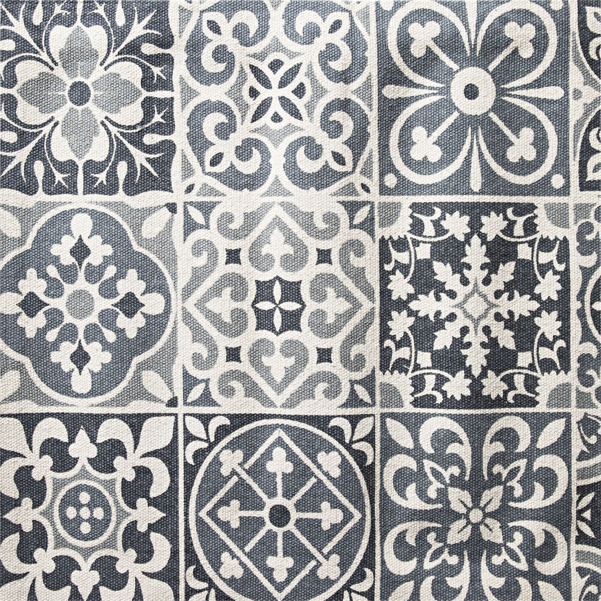 Carrelage Tile Hand Woven Soft Grey And Blue Runner 200x70cm