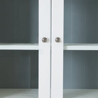 Armand 4 door Display Cabinet White with Grey Detail