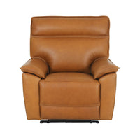 Dillon 1 Seater Leather Recliner Dakota Light Chestnut