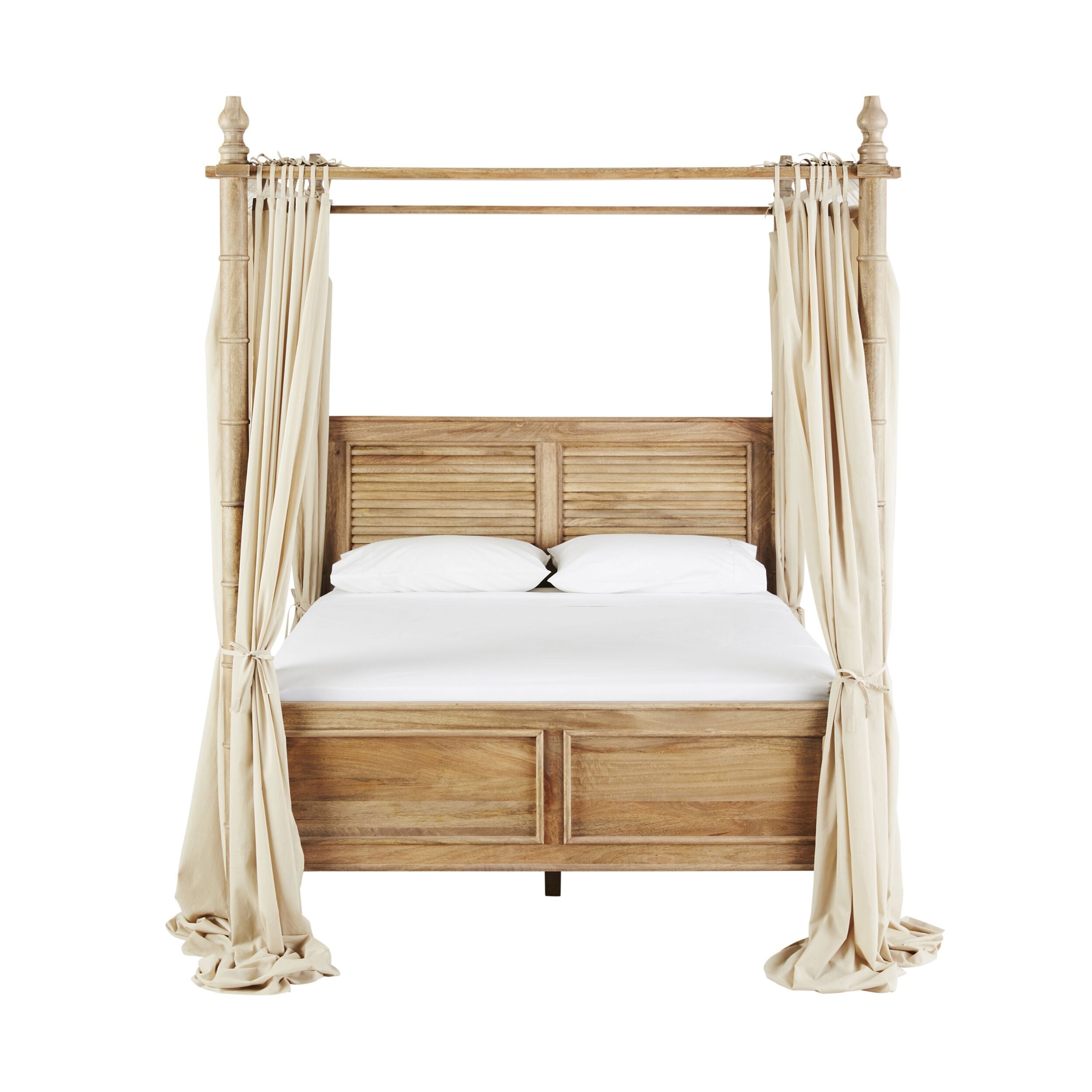 Hampton Mango Wood King Canopy Bed (NZ Super King)