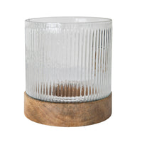 Ribbed Candle Holder 14x13x13cm