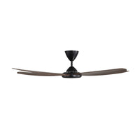 Coastline 142cm Indoor DC Fan - Black with Walnut ABS Blades