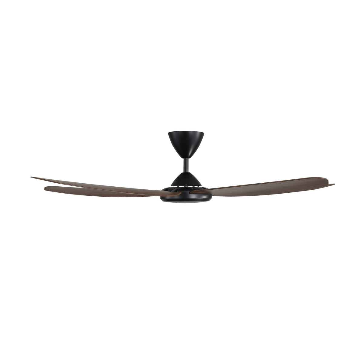Coastline 142cm Indoor DC Fan - Black with Walnut ABS Blades