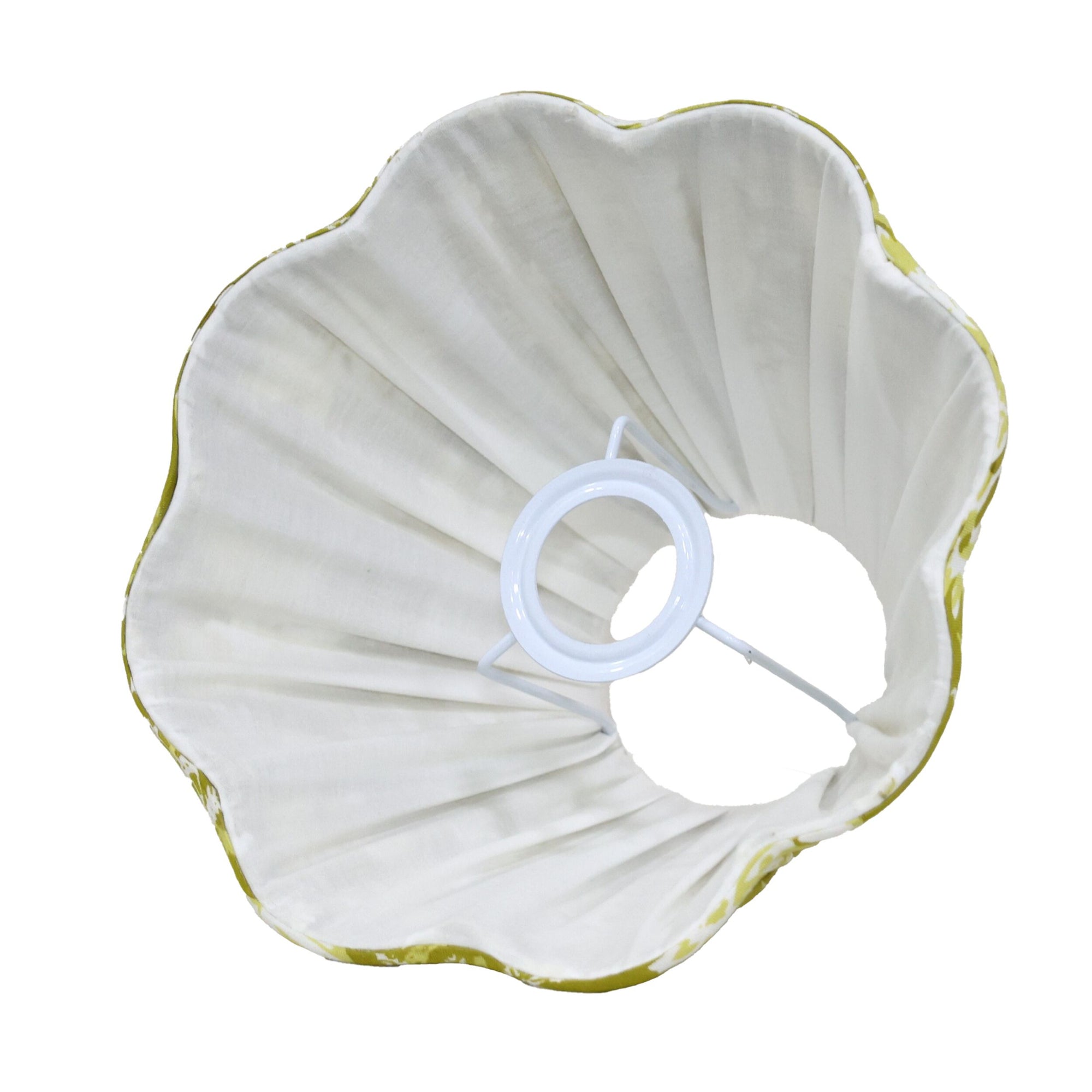 Loni Scallop Tapered Shade Citron Green 25cm