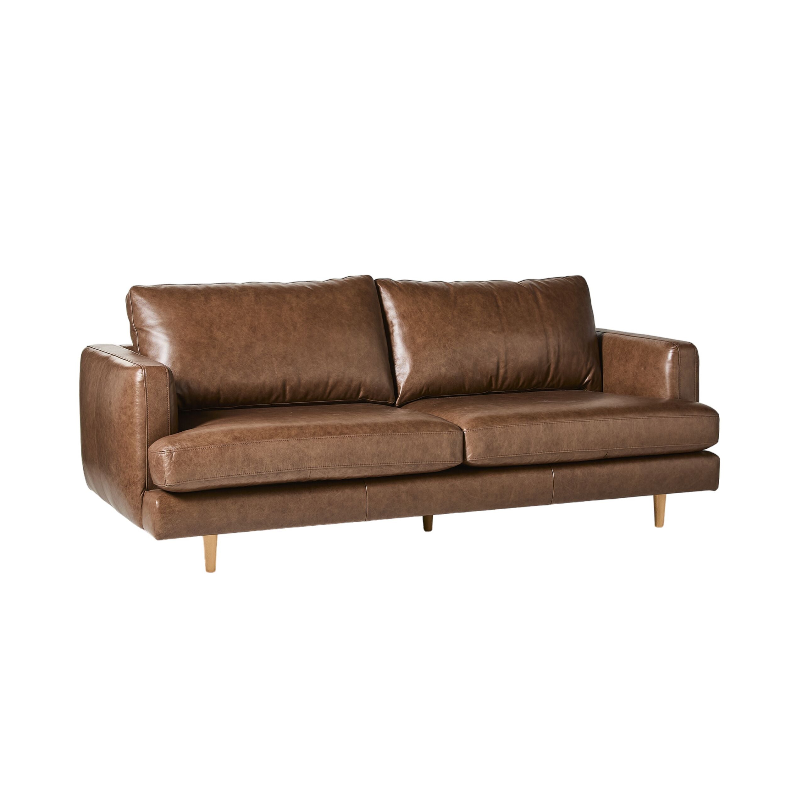 Harrison 3 Seater Leather Sofa Dakota Mocha