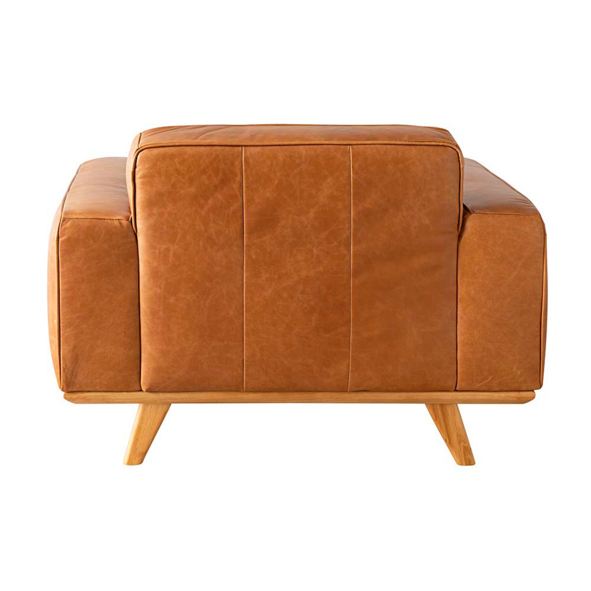 Carson Leather Armchair Dakota Vintage Brown