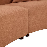 Alessa 4 Seater Sectional Sofa Luna Powder Pink