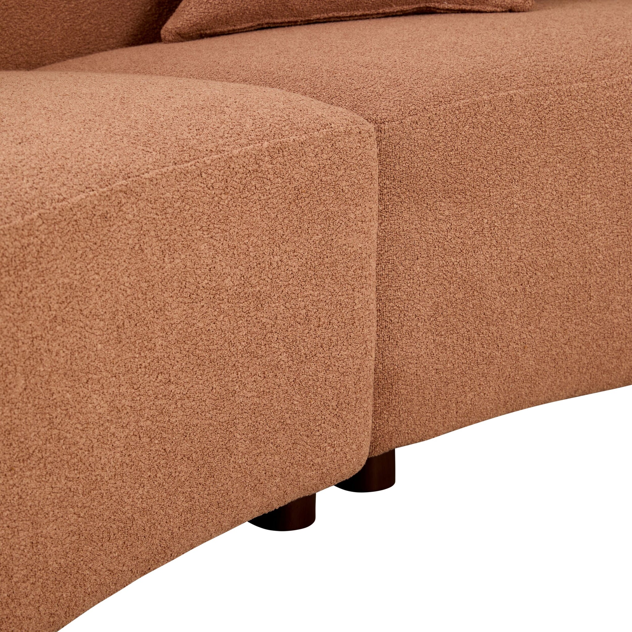 Alessa 4 Seater Sectional Sofa Luna Powder Pink