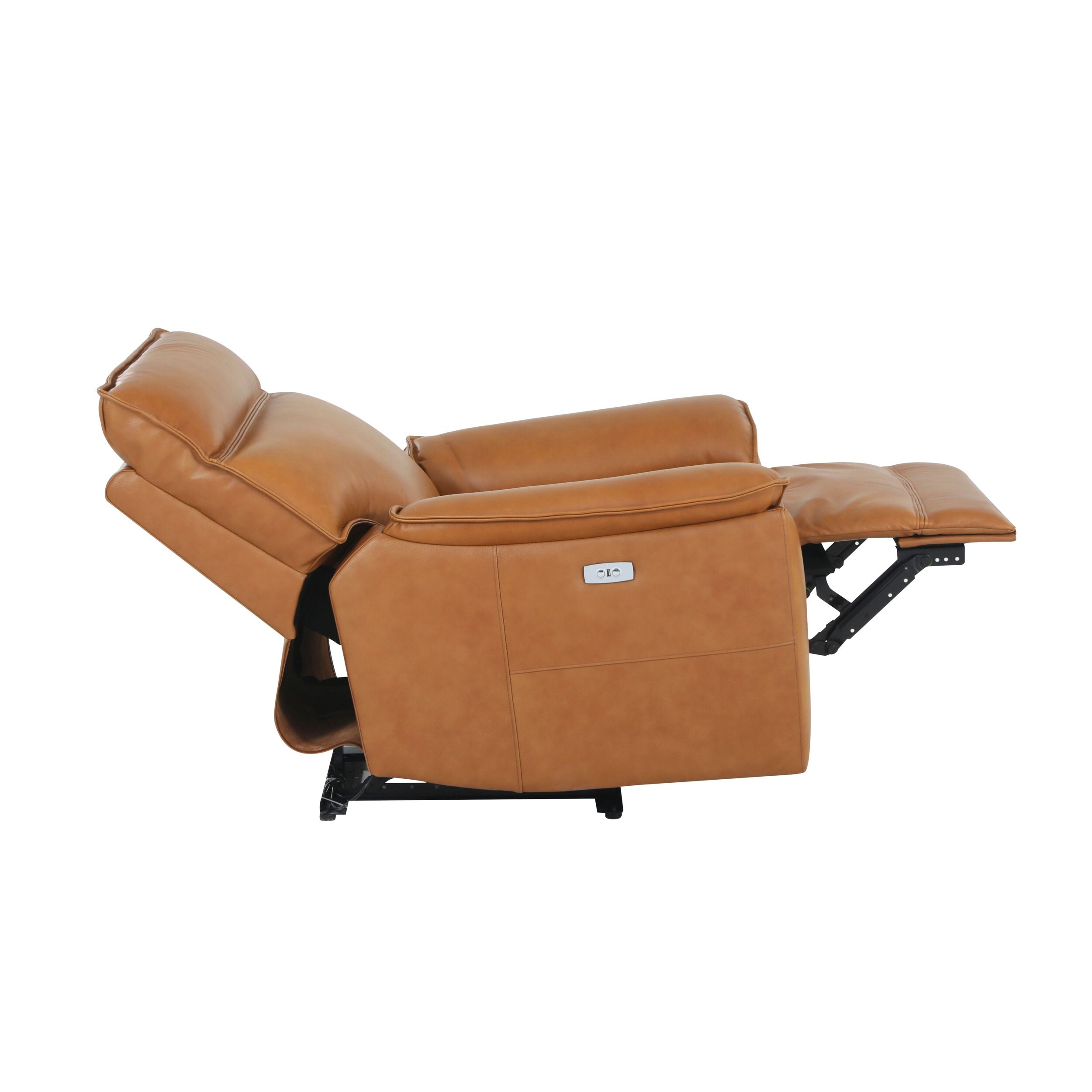 Dillon 1 Seater Leather Recliner Dakota Light Chestnut