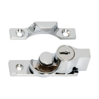 1623 Sash Fastener Locking Narrow Zinc Alloy Chrome Plated L65xW17mm