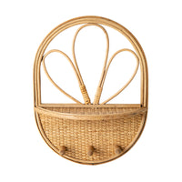 Rattan Oval Three Wall Hook 40.5x30.5cm