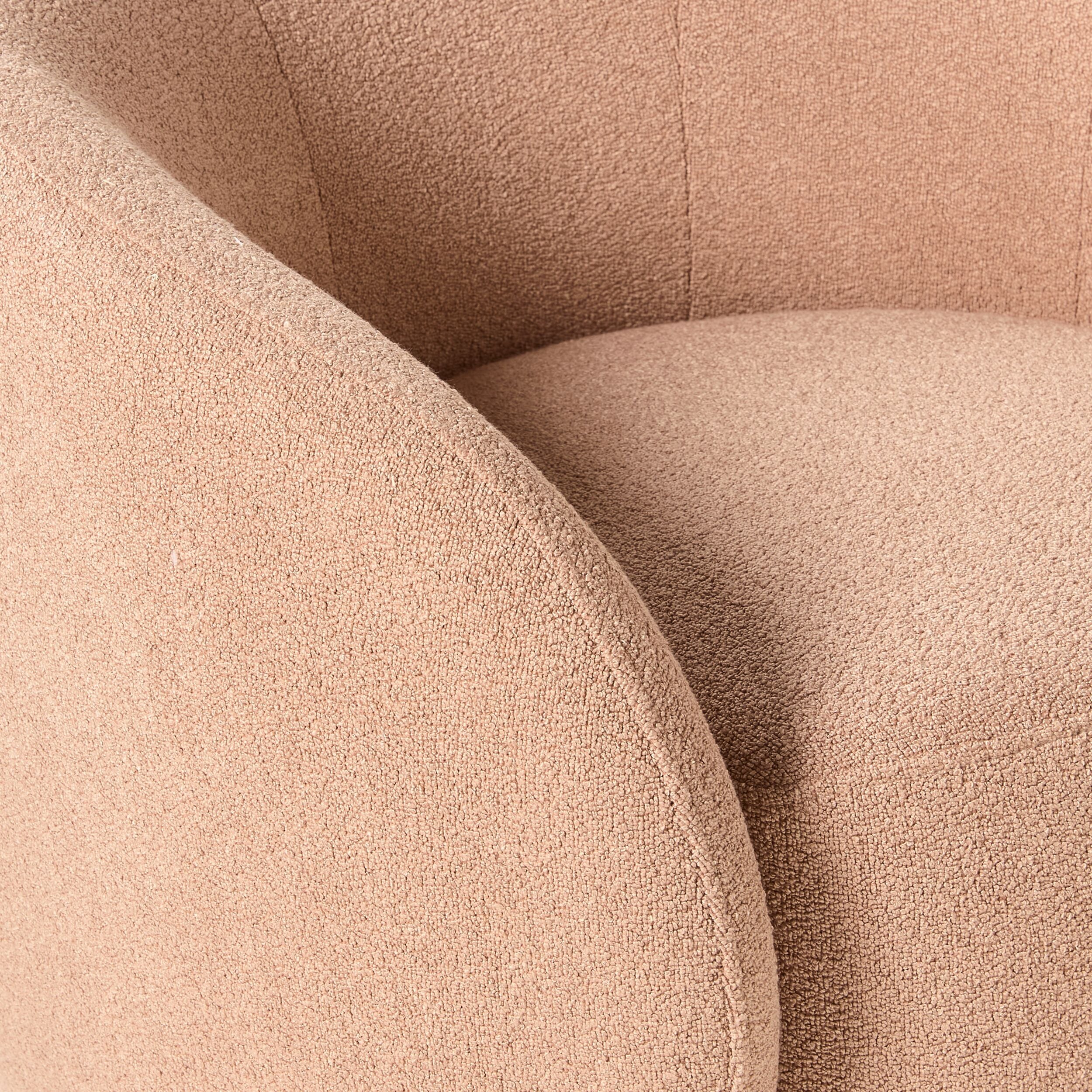 Alessa Swivel Armchair Luna Powder Pink