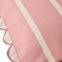 Aruba Scallop Edge Stripe Outdoor Cushion Berry 45x45cm