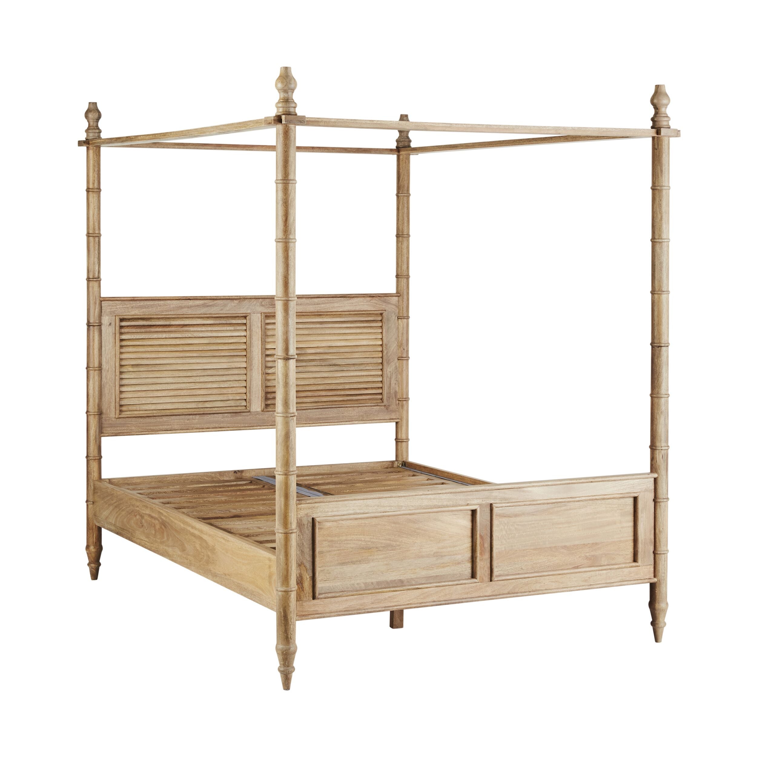 Hampton Mango Wood King Canopy Bed (NZ Super King)