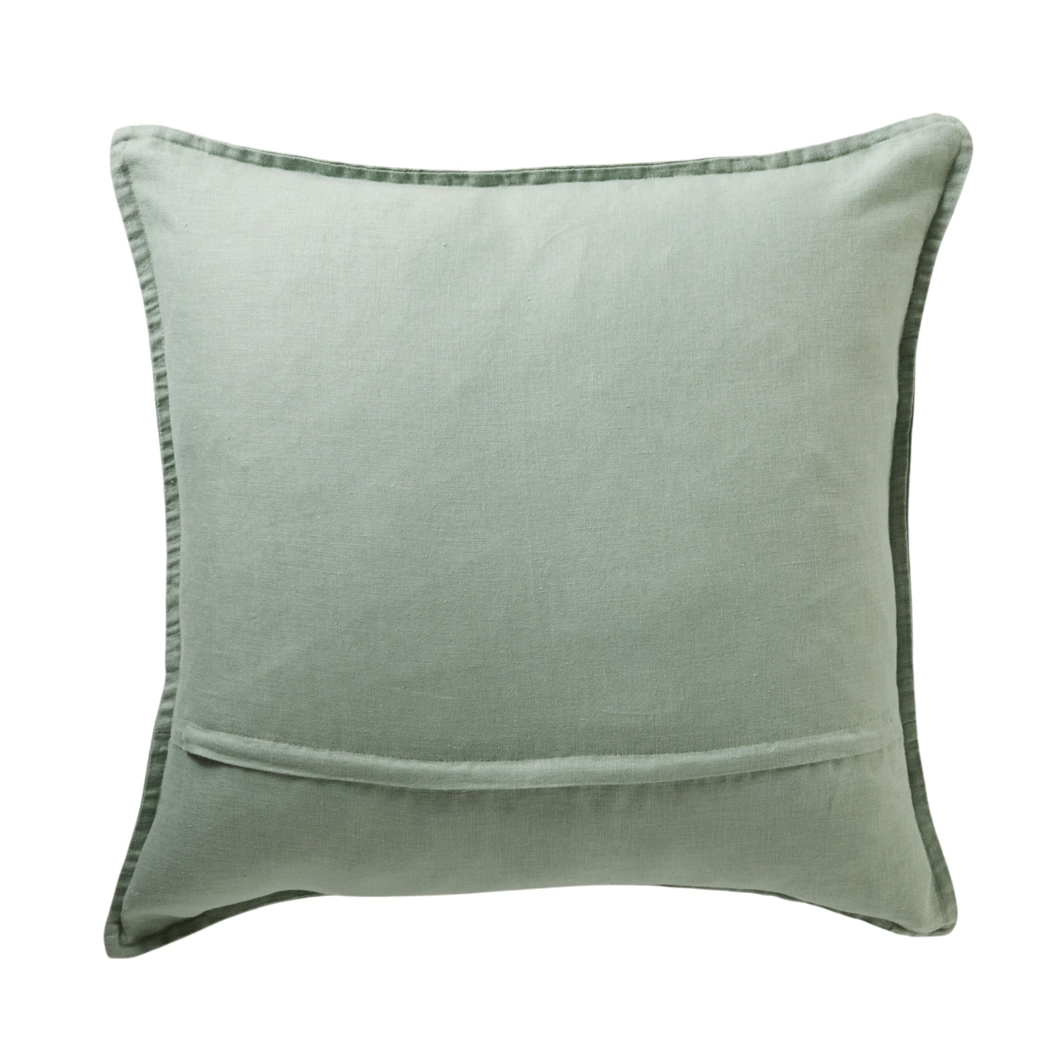 Hamptons French Linen Cushion Soft Sage 50x50cm