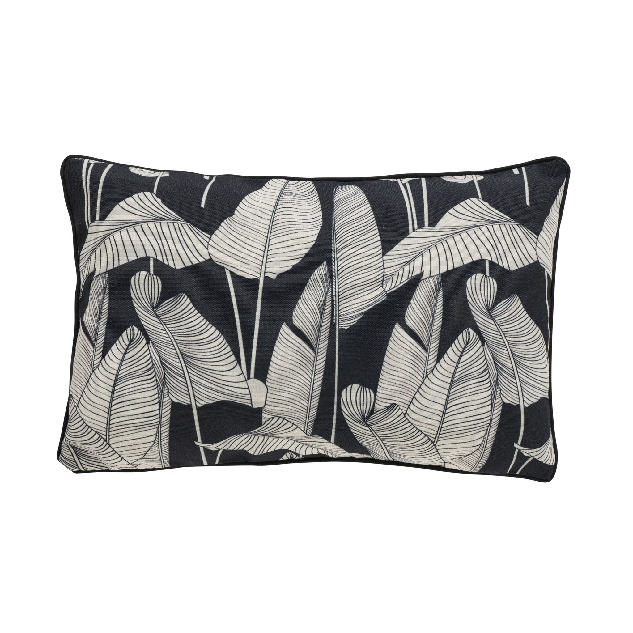 Aruba Night Leaf Outdoor Cushion 35x55cm