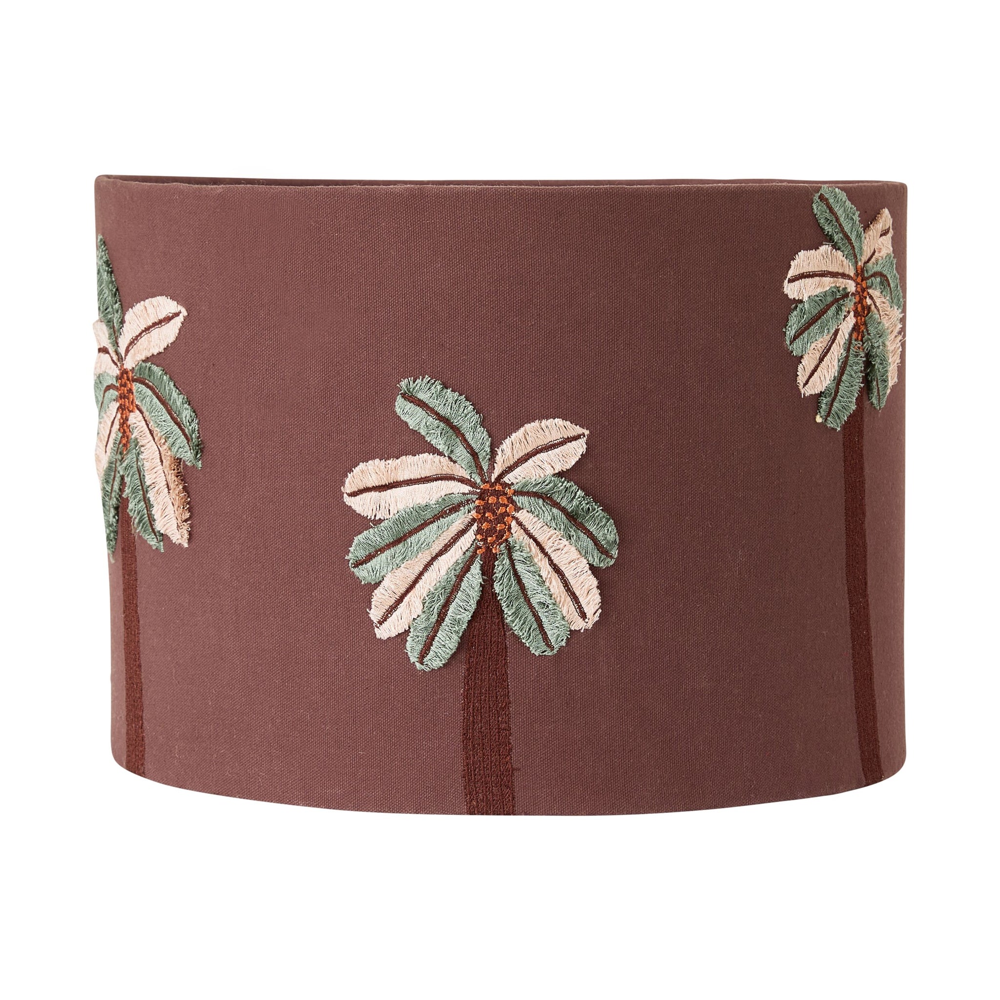 Embroidered Palm Shade Brown 35cm