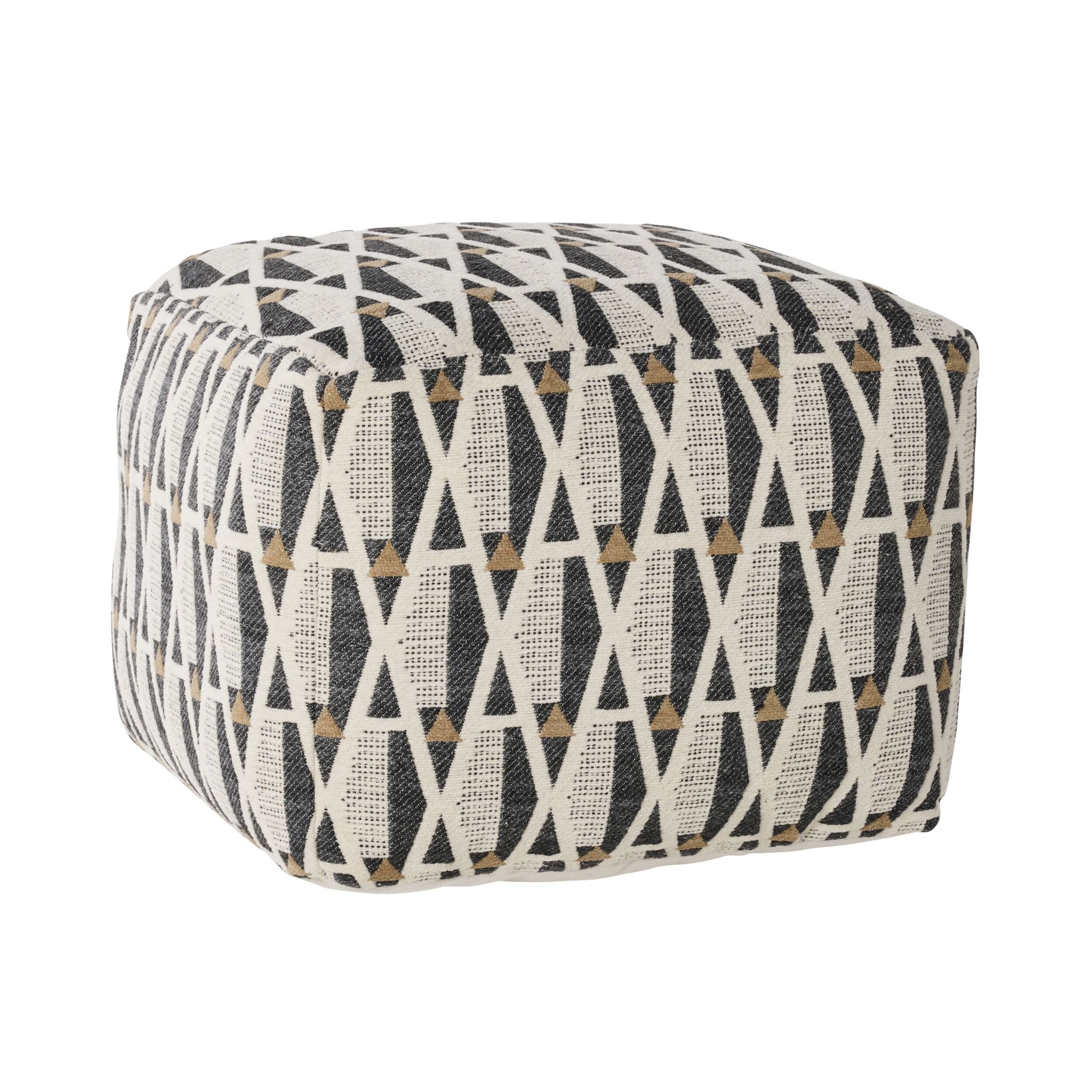 Waterloo Geo Square Pouf