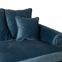Lisette 3.5 Seater Extra Deep Luxe Velvet Sofa Marine Blue Custom C-006