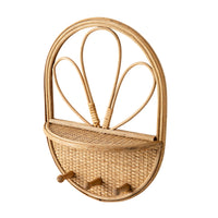 Rattan Oval Three Wall Hook 40.5x30.5cm