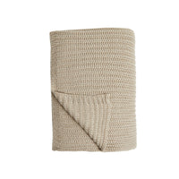 Marley Rib Knitted Blanket Stone 200X150cm