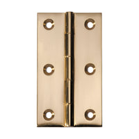 2470 Hinge Fixed Pin Polished Brass H89xW50mm