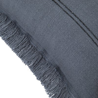 Loft Fringe Stripe Cushion Slate Blue 50x50cm