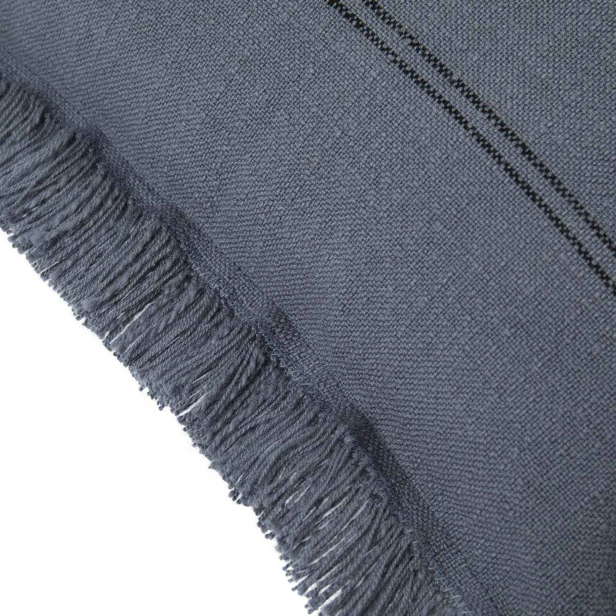 Loft Fringe Stripe Cushion Slate Blue 50x50cm