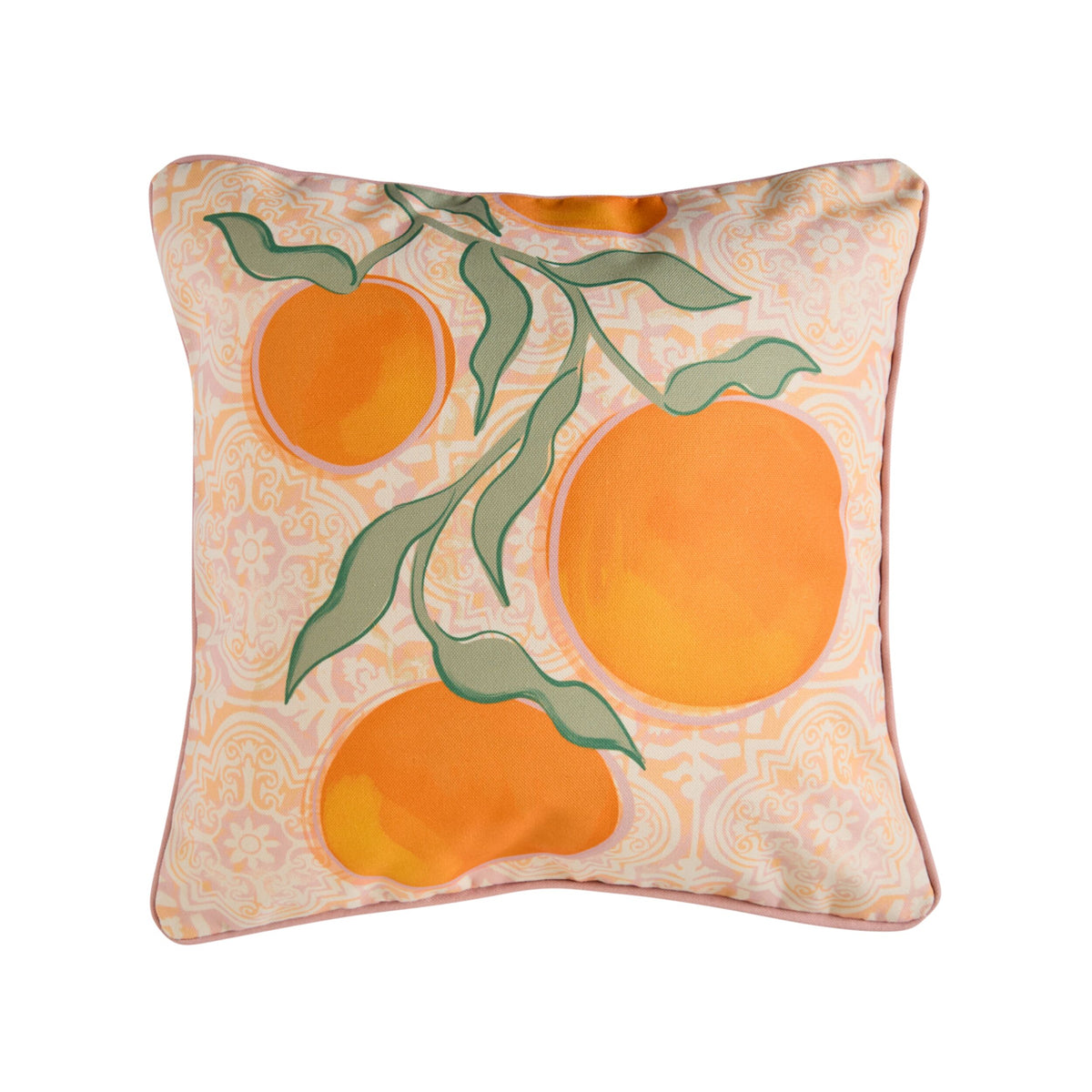 Aruba Orange Tile Outdoor Cushion 45x45cm