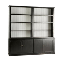 Armand 4 Door Library Shelving Unit 240 x 240cm Black