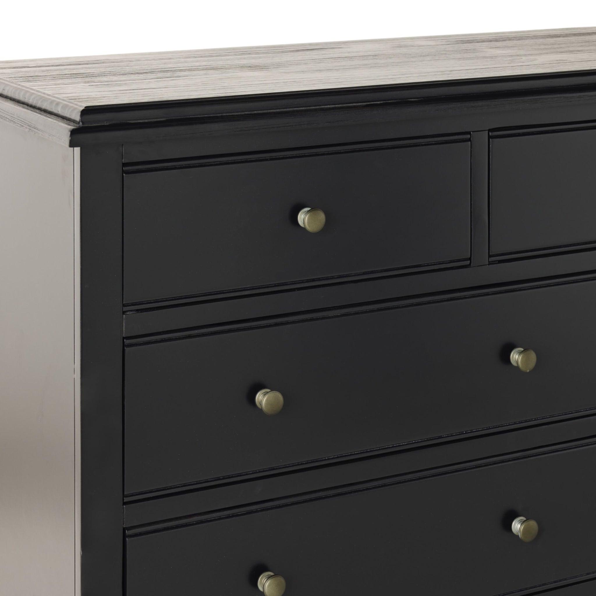 Clover 9 Drawer Chest Black