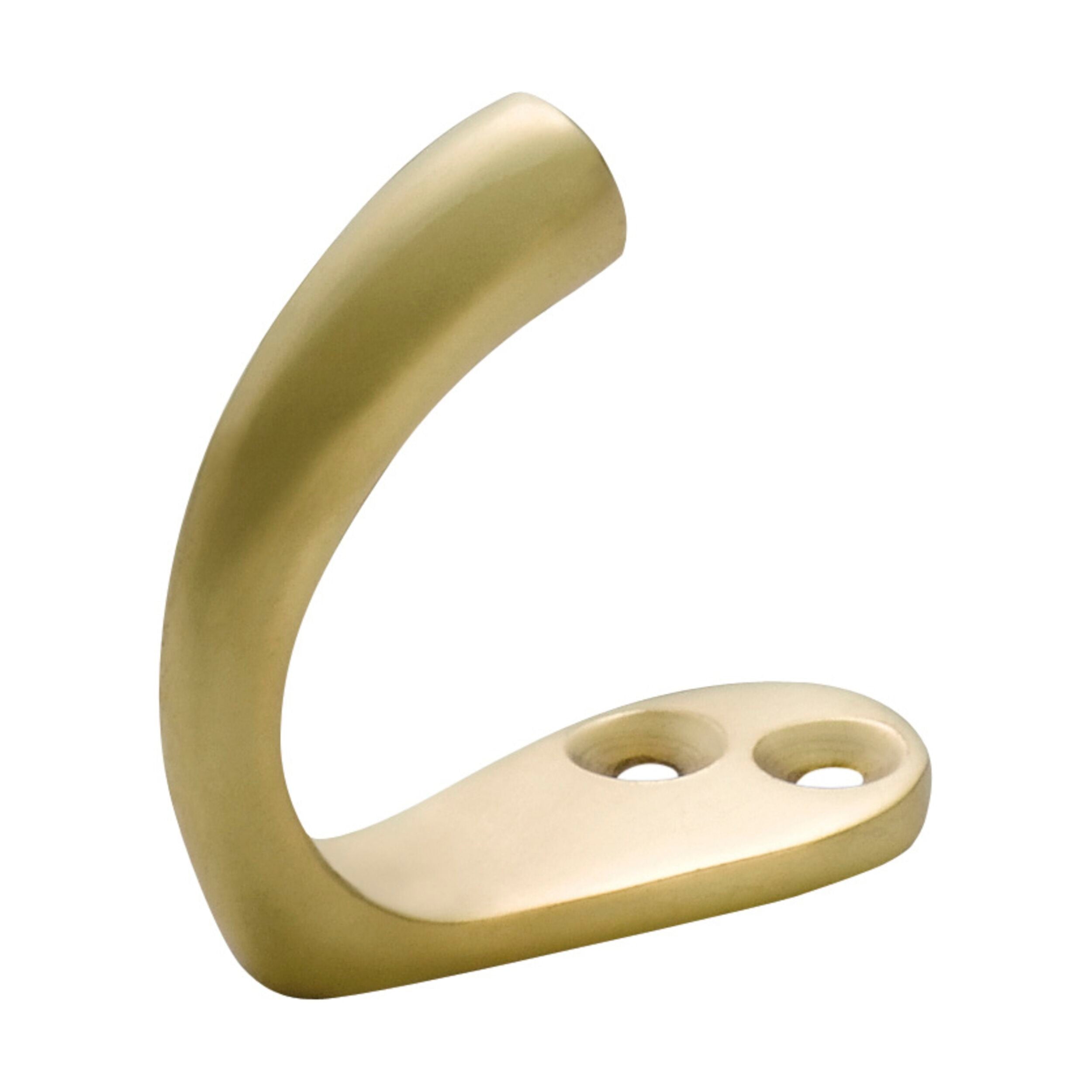 3924 Robe Hook Single Polished Brass H45xP42mm