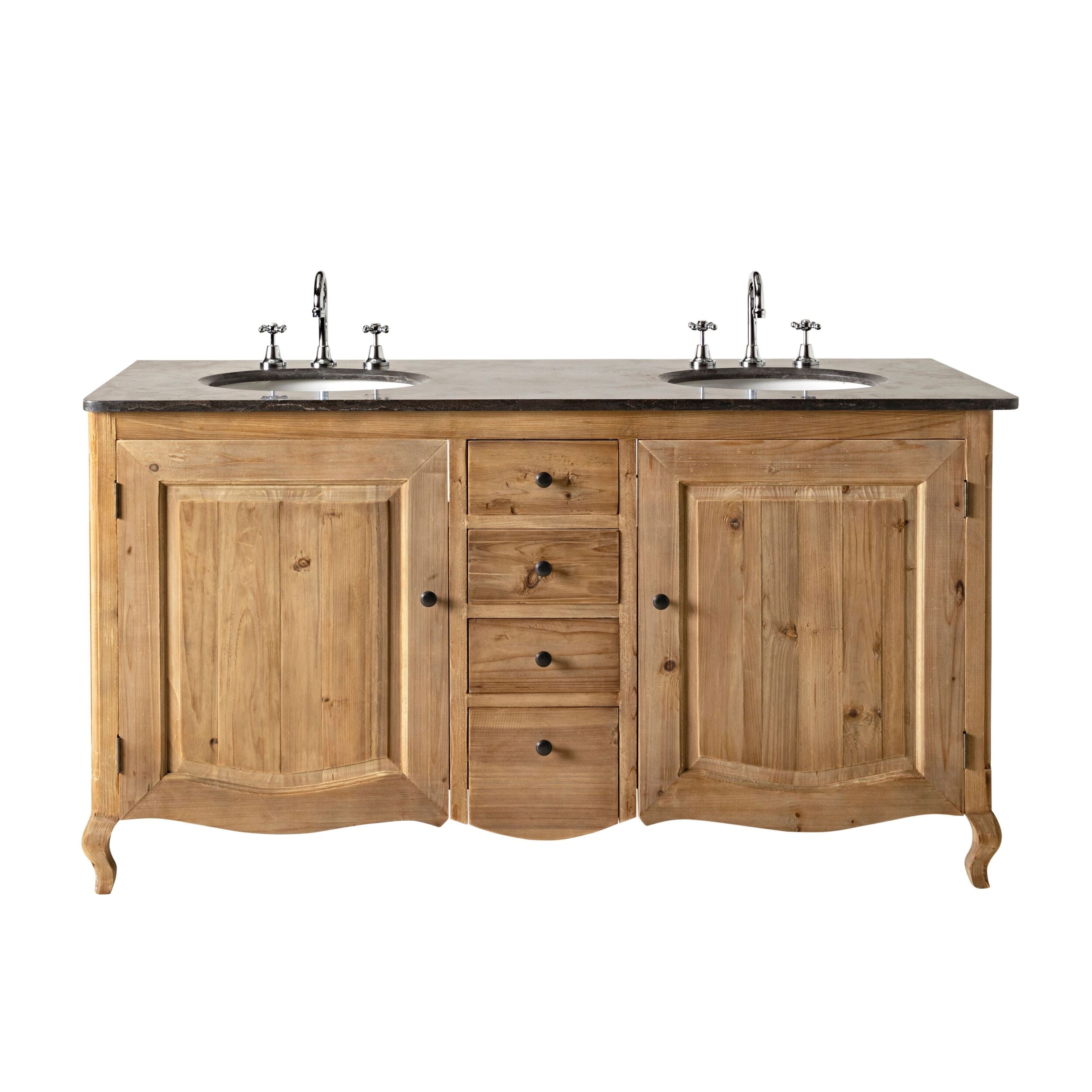 Nico Double Vanity With Blue Stone Top