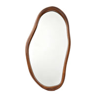 Fluid Wooden Wall Mirror Walnut 118x58cm