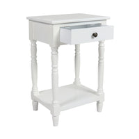 Valentine Bedside Table White