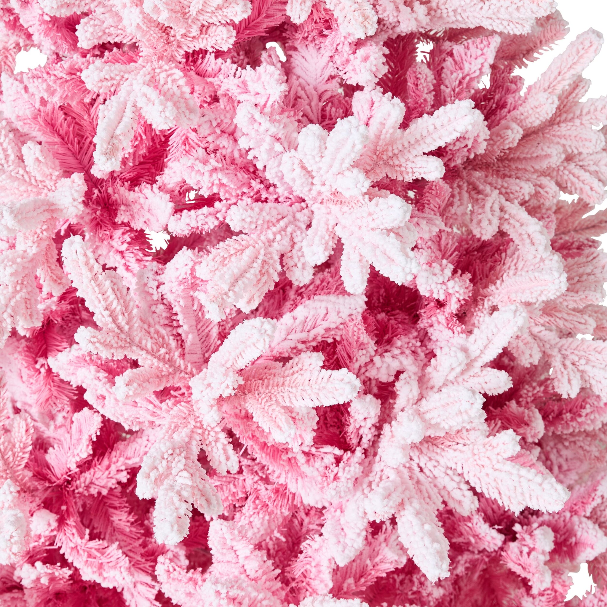 Rosie Pink Christmas Tree with Snow 210cm